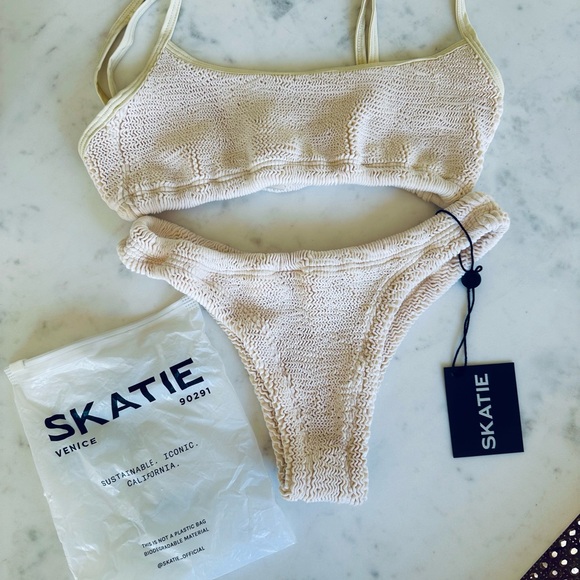 Skatie Other - Skatie Beige Textured Bikini Set